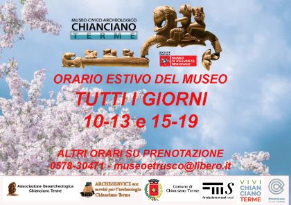 Orari estivi 2024 Museo Civico Archeologico di Chianciano Terme