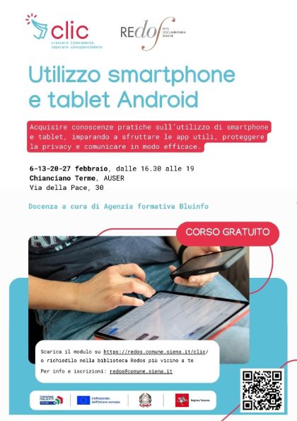 Corsi clic. Progetto ReDoS - Utilizzo smartphone e tablet Android
