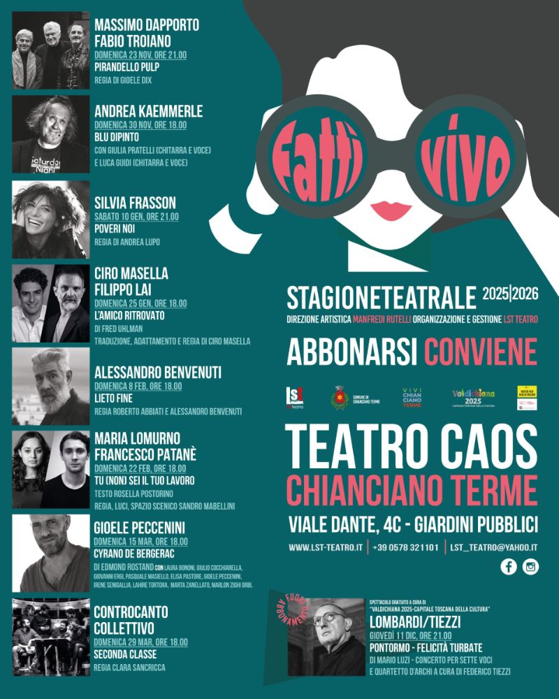 Locandina stagione Teatrale 2025-2026